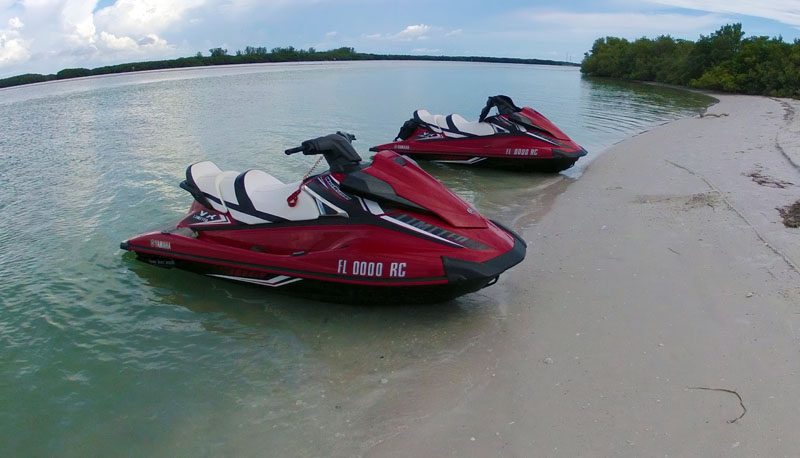Waverunners Beached on Shell Key